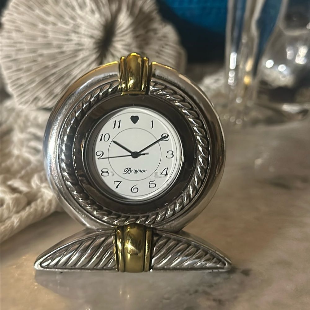 Brighton Silver Plated Decorative Clock RARE! Collectible